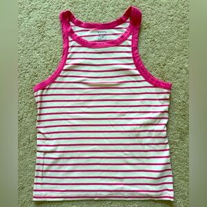 GAP Pink and White Striped Pajama Tank